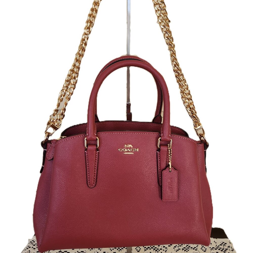 Like New Coach Sage Pink Leather Shoulder Bag Pure - Picture 2 of 15